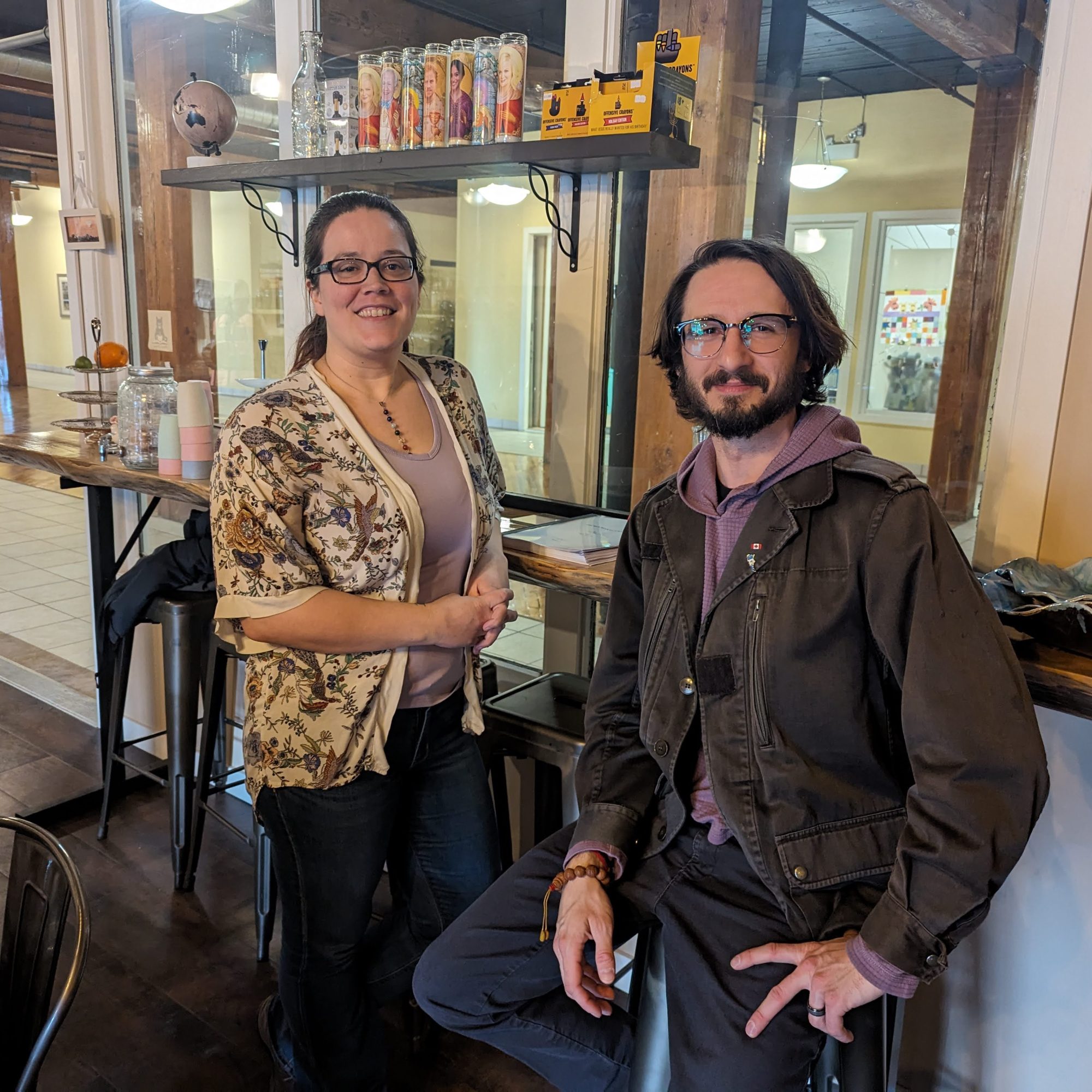 Two of our first authors meet the team!